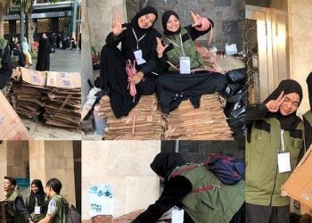 Usai Tabligh Akbar, Ribuan Jama’ah MT Zumratus Solehaat Kumpulkan Sampah  
