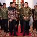 Presiden Jokowi Terima Pimpinan MPR di Istana Merdeka