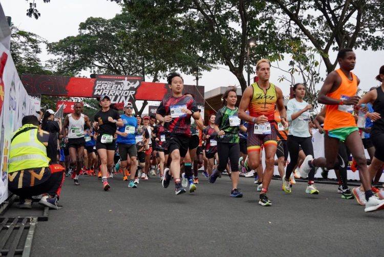 Serpong Green Warrior Run (SGWR) di SMS Gading Serpong. (RIZ)