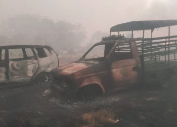 Mobil Dinas Satpol PP Kota Tangerang Hangus Terbakar