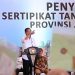 Presiden Jokowi Bagikan Sertifikat Tanah bagi Masyarakat di Jawa Tengah