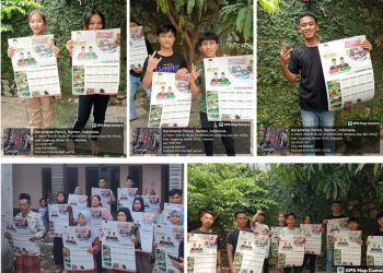 Manfaatkan Momen Tahun Baru, Almijan Door To Door Bagikan Kalender Ganjar-Mahfud ke Rumah-rumah Warga