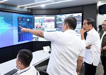 Presiden Jokowi Tinjau Pusat Komando IKN dan Studio Mini TVRI
