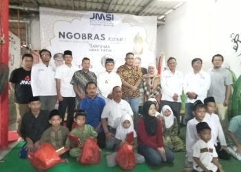 Kolaborasi JMSI Banten – Kota Tangerang, Teguh Santosa dan Pj Walikota Tangerang Apresiasi Ngobras dan Santunan Yatim Piatu