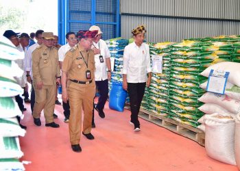 Presiden Jokowi Tinjau Stok Beras dan Bagikan Bantuan Pangan di Muna