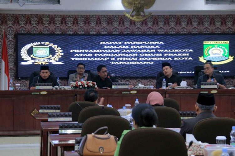 Rapat paripurna DPRD Kota Tangerang. (KEY)