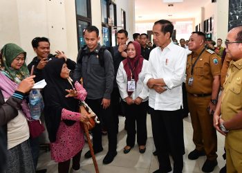 Presiden Jokowi Tinjau Fasilitas dan Pelayanan Kesehatan di RSUD Bob Bazar di Lampung Selatan