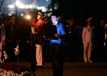 Presiden Jokowi Pimpin Apel Kehormatan dan Renungan Suci di Taman Kusuma Bangsa IKN