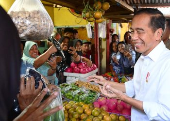 Kunjungi Pasar Dukuh Kupang, Presiden Jokowi Cek Harga dan Interaksi dengan Warga