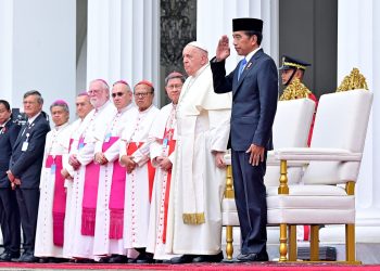 Presiden Jokowi Sambut Kunjungan Kenegaraan Sri Paus Fransiskus di Istana Merdeka