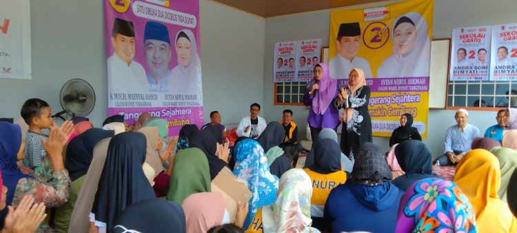 Calon Bupati Tangerang, Intan Nurul Hikmah saat Kampanye di Jayanti.