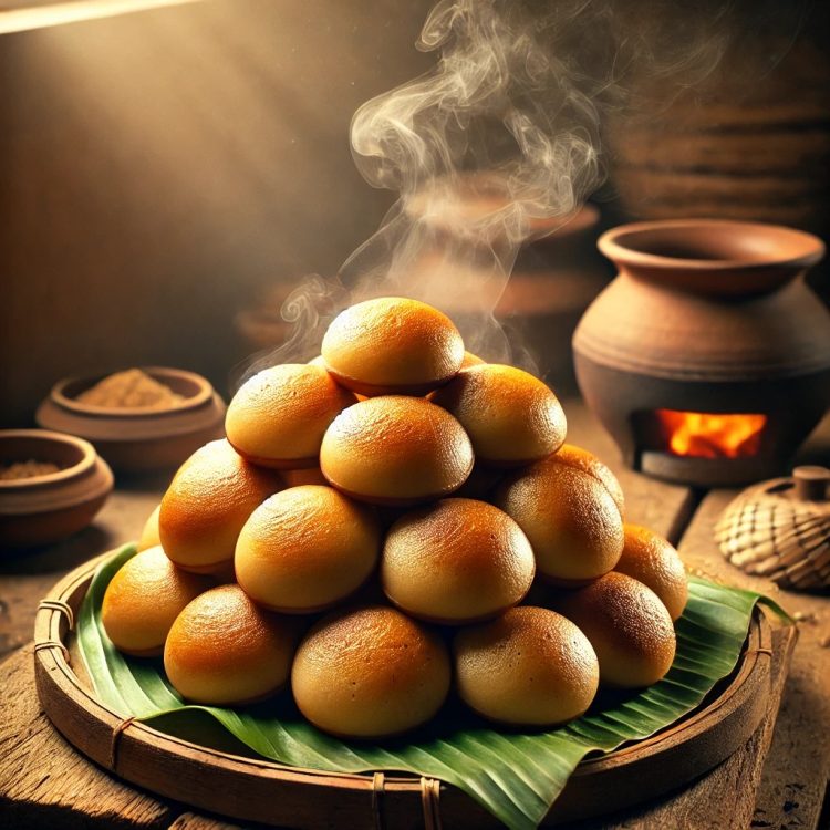 Ilustrasi Kue Apem Cibeber. (AI)