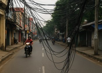Sekda Herman Sewot Banyak Kabel Liar Menjuntai yang Membahayakan