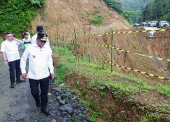 Gubernur Banten Tinjau Longsor di Cipanas–Ciparay Kabupaten Lebak