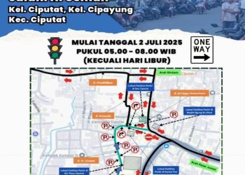Urai Macet Ciputat, Dishub Tangsel Uji Coba Sistem Satu Arah di Jalan H. Usman