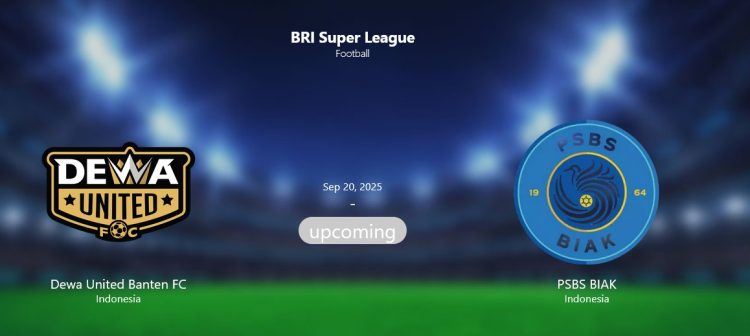 Dewa United Banten vs PSBS Biak. (dewaunited.com)