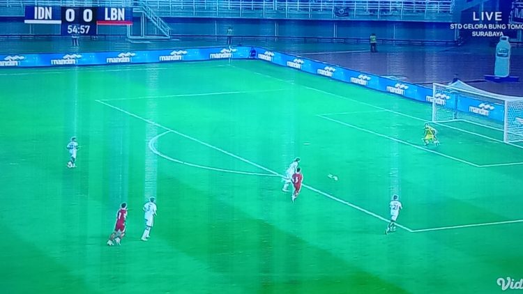 Pertandingan Timnas Indonesia vs Lebanon.