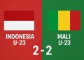 Sempat Unggul di Babak Kedua, Garuda Muda Dipaksa Bermain Imbang 2-2 Lawan Mali U-23