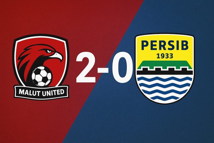Hasil pertandingan Malut United vs Persib. (ChatGPTImage)
