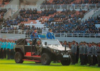 Upacara HUT Damkar dan Satpol PP, Sachrudin Soroti Peran Mitigasi Bencana