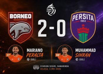 Gagal Curi Poin, Persita Dipaksa Menyerah 0-2 oleh Borneo FC
