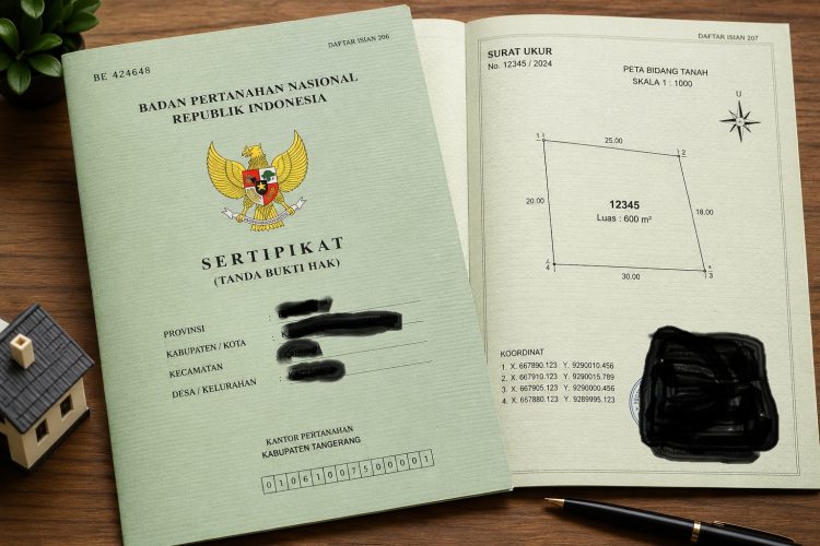 Foto ilustrasi sertipikat hak milik. (ChatGPTImage)