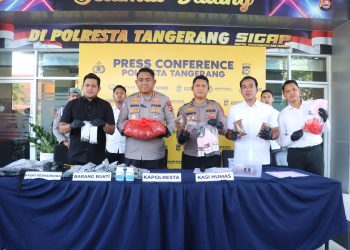Satresnarkoba Polresta Tangerang Amankan Empat Pengedar Narkotika Sintetis dengan Modus Unik