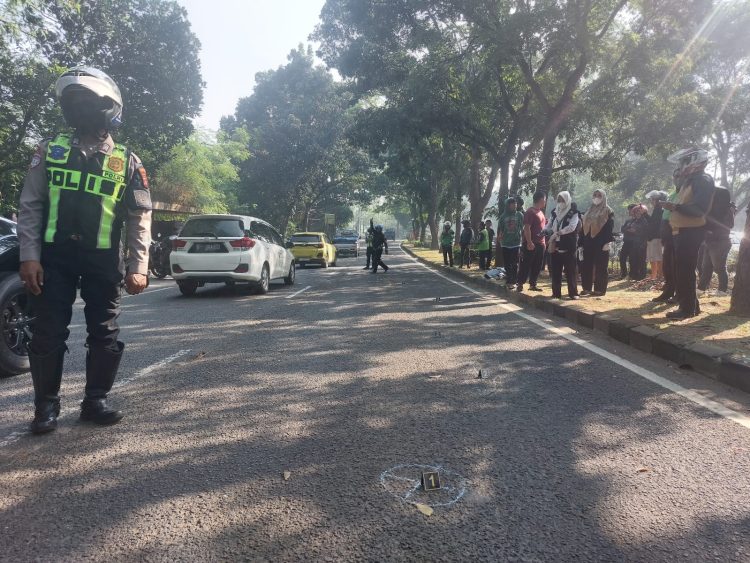 Lokasi kecelakaan lalu lintas di Jalan Raya Tigaraksa, Kabupaten Tangerang merenggut nyawa pengendara sepeda motor. (DOK. Polresta Tangerang)