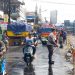Antisipasi Debu Abu Vulkanik, Jalan Raya Pasar Kemis–Otonom Disiram