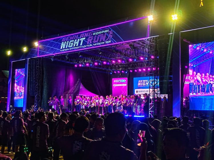 Gemilang KORPRI Night Run 2026 yang dihelat di Gading Serpong, Kelapa Dua Kabupaten Tangerang. (RIZ)